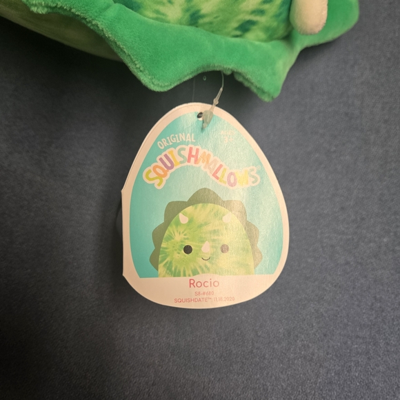 NWT Rocio the Triceratops is a green, tie-dyed Squishmallow. - Picture 2 of 3